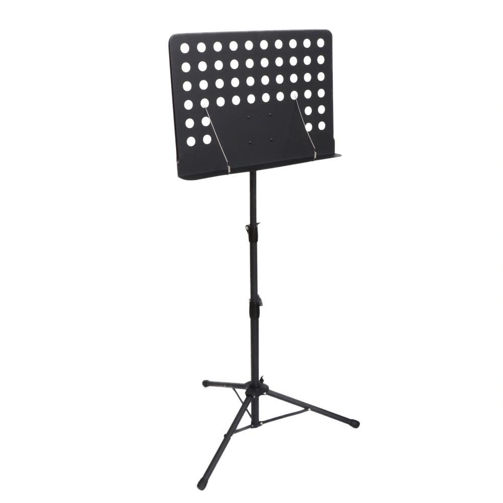 Thickended Collapsible Orchestra Music Stand 50-165cm Adjustable Symphony Music Stand (Dark Black)