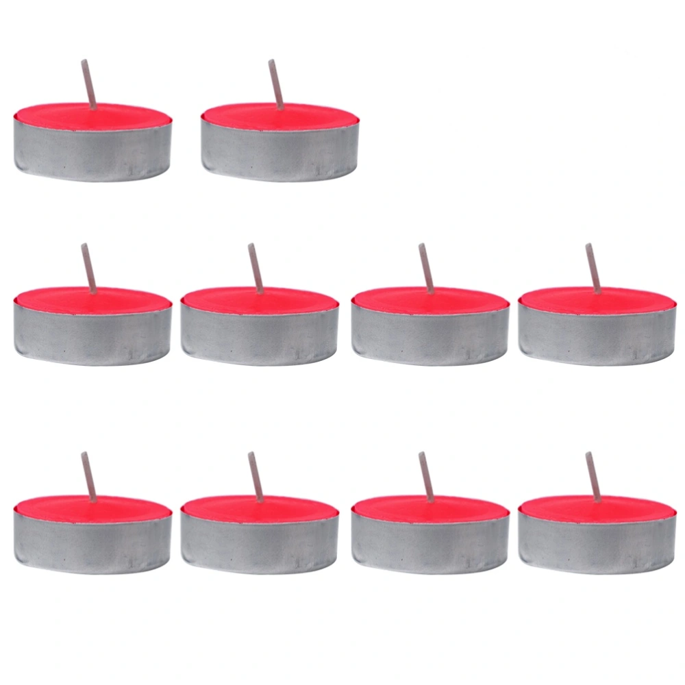 10pcs/Lot Small Size Wide scented Party Wedding Tea Light Candles (Red)