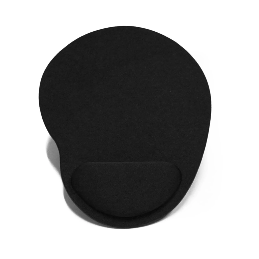 Non-slip Computer Mouse Pad With Silicone Wrist Support Wrist Rest Mouse Mat for Home Office Travel (Black)