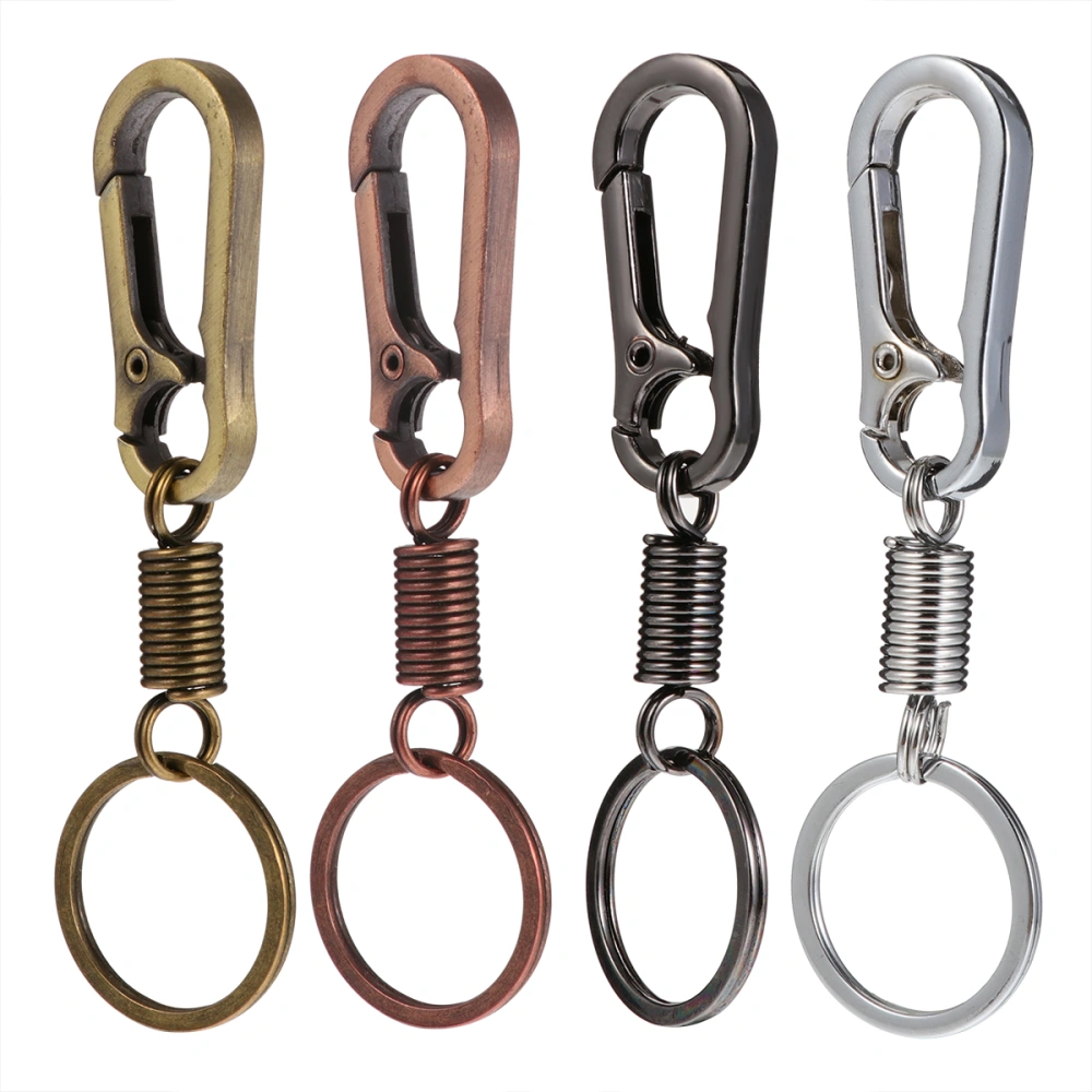 4pcs Car Key Chain Metal Keychain Durable Keychain Key Ring (Random Color)