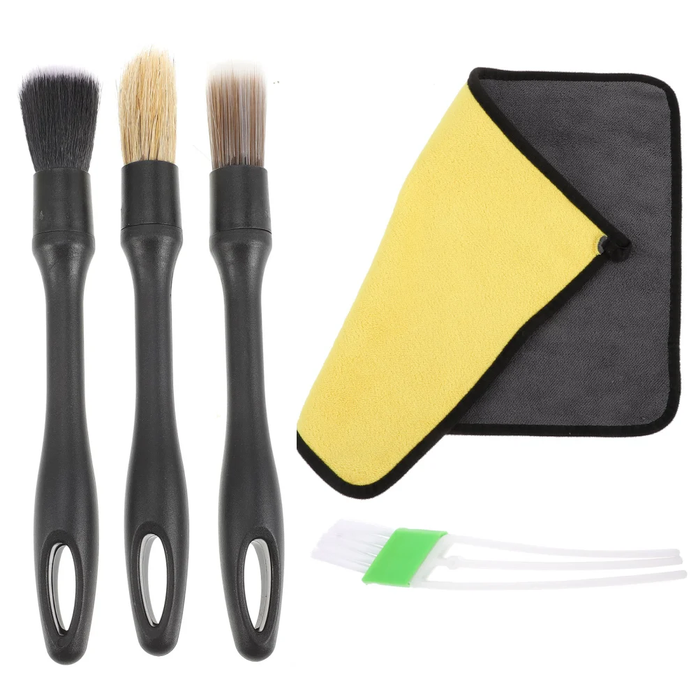 1 Set Car Air Vent Cleaning Brushes Car Air Outlet Duster Car Detailing Brushes