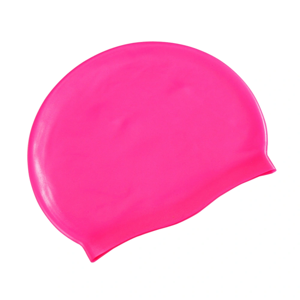 Unisex Silicone Swimming Waterproof Swim Caps Swimming Hat Sports Elastic Swimming Hat Rubber Swimming Accessory for Adult Men Women(Deep Pink)