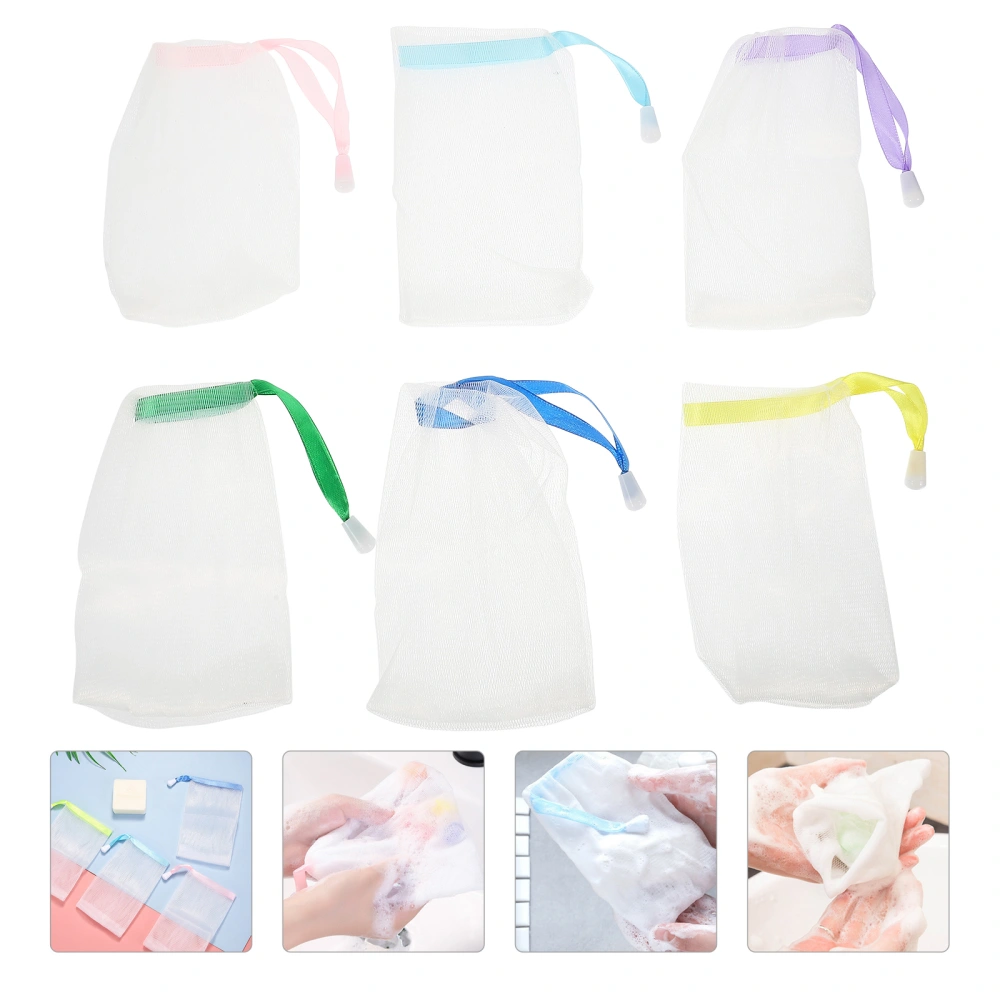 20pcs Soap Saver Bag Exfoliating Soap Pocket Home Drawstring Soap Bags