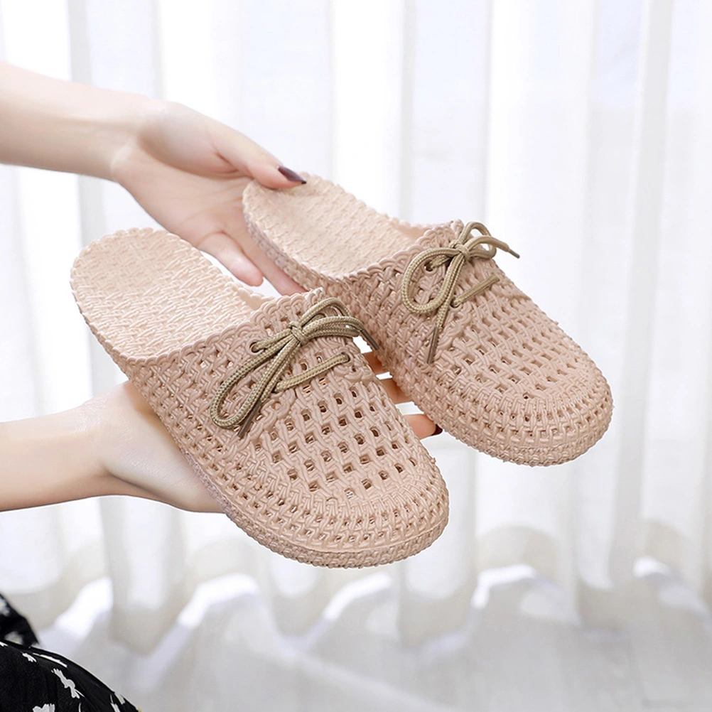 1 Pair Adult Sandals Hollow-out Flat Sole Sandals Comfortable Summer Sandals