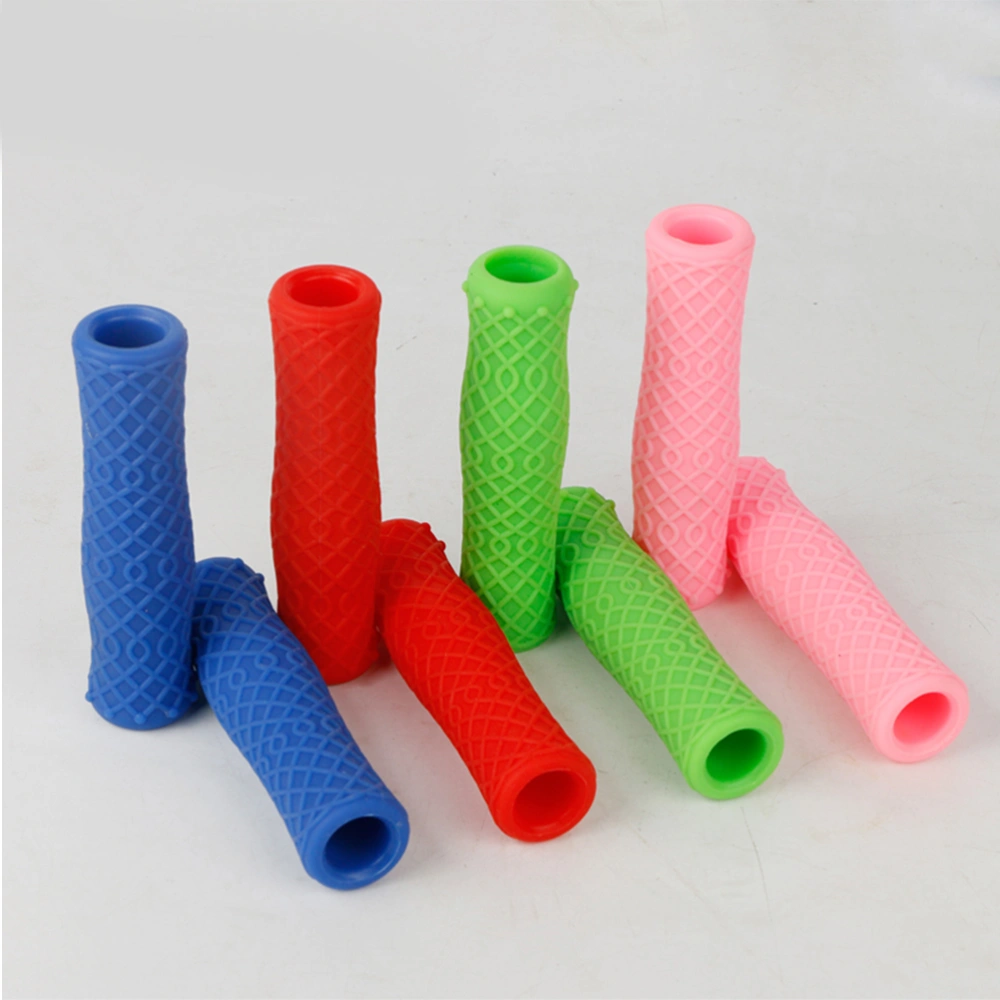 Antislip Silicone Handle Cover Ergonomic Design Bike Handlebar Grips for Scooter Cruiser Tricycle Wheel Chair (Pink)