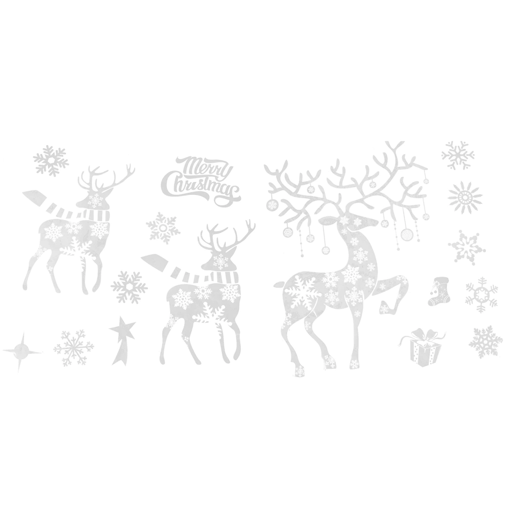 1pc Christmas Window Stickers Decorative PVC Glass Decals Xmas Door Stickers