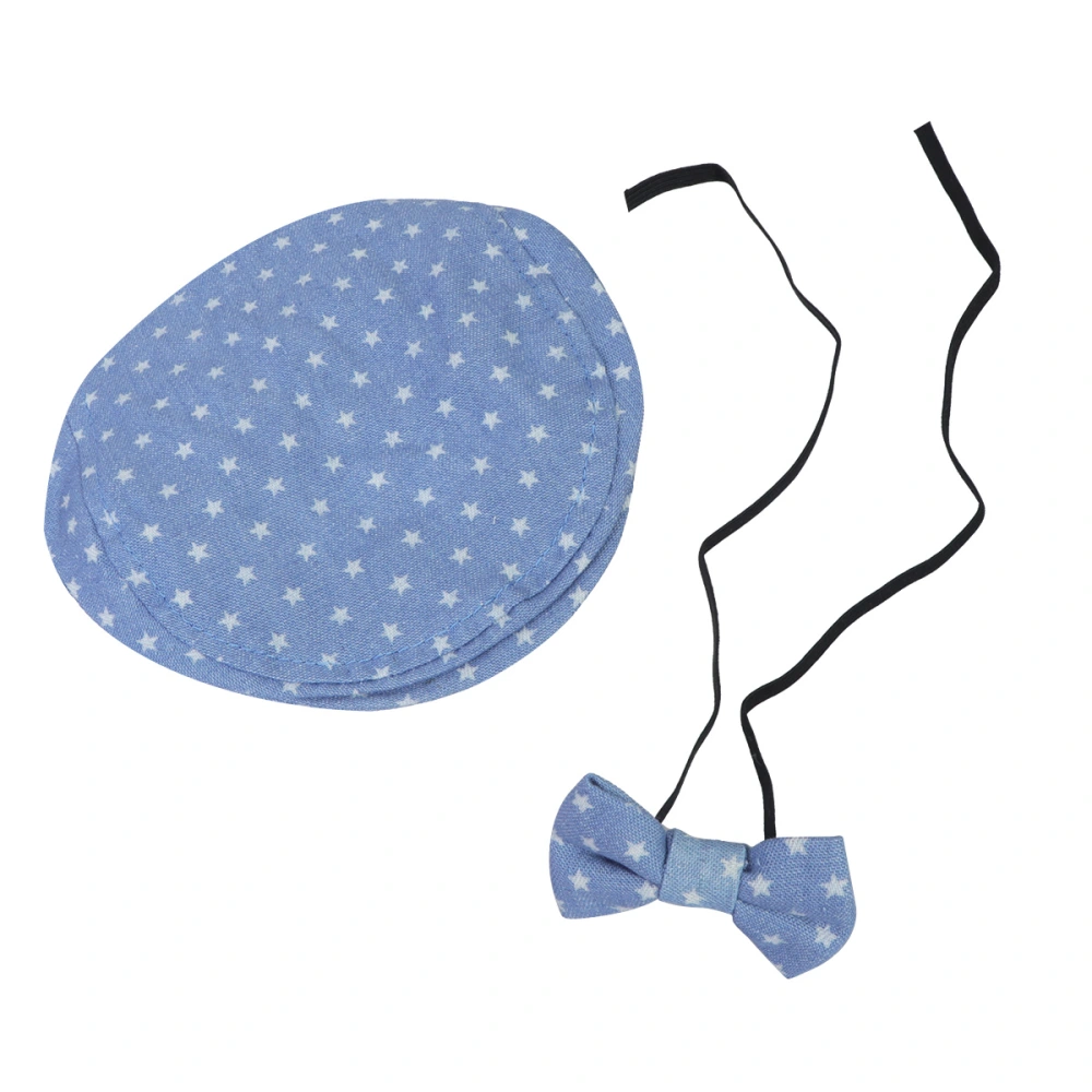 1 Set Newborn Cotton Photo Props Gentleman and Bow Tie Photo Accessories Baby Party Props (Blue)