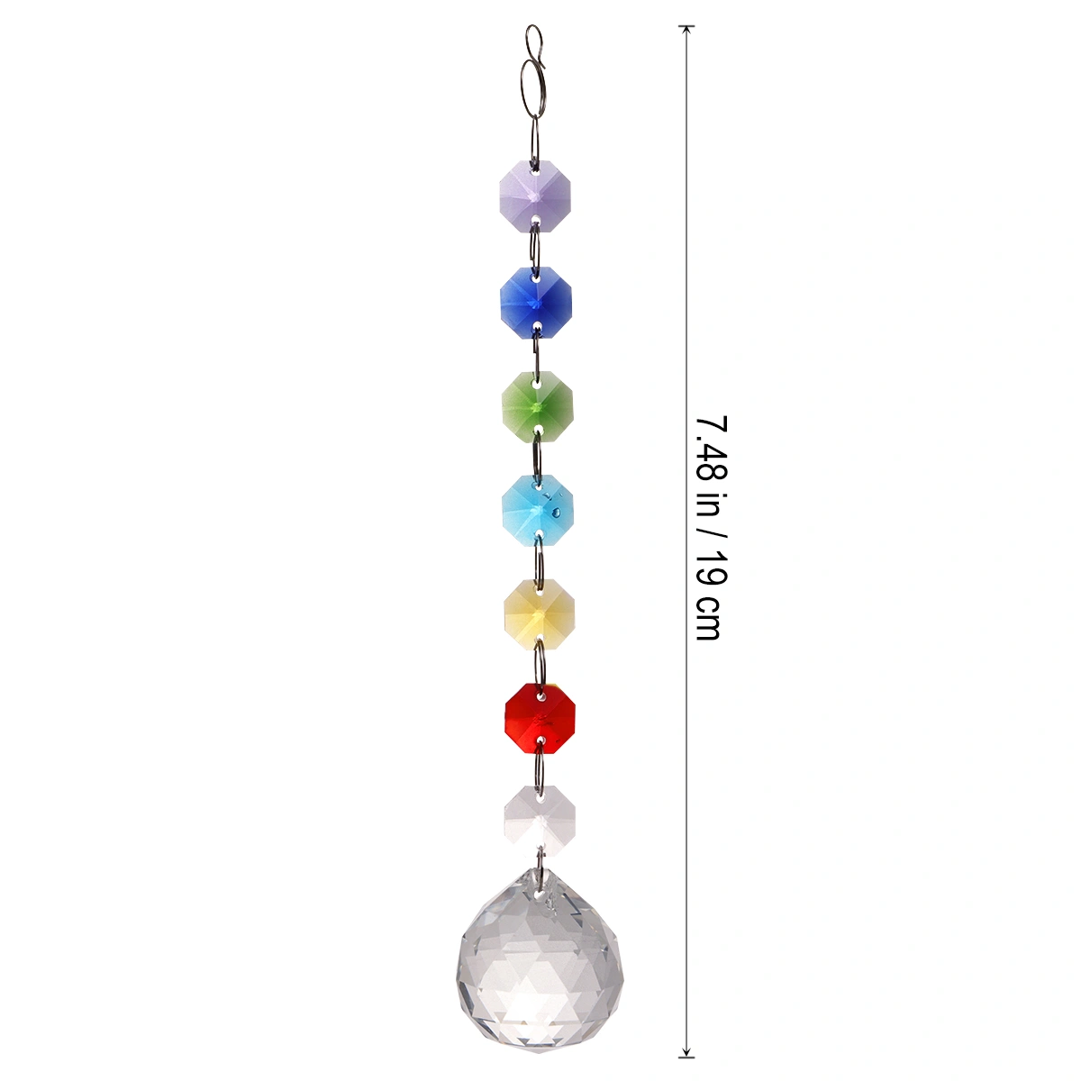Colorful Crystal Chandelier Lamp Lighting Drops Pendants Balls Prisms Hanging Glass Prisms Parts Home Decoration (Transparent Pendant)
