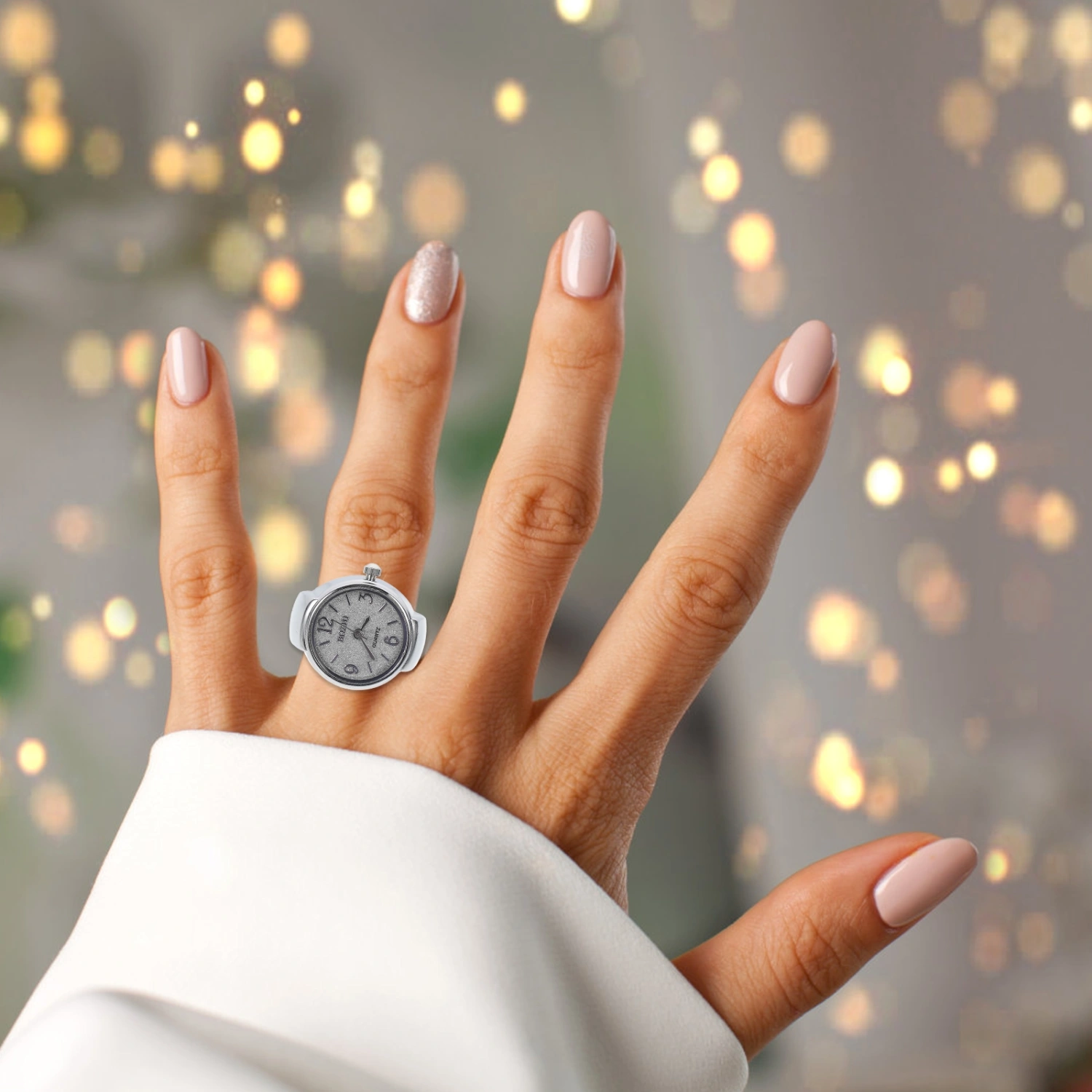 Quartz Finger Watch Casual Finger Watch Fashion Ring Watch Pretty Ring Watch
