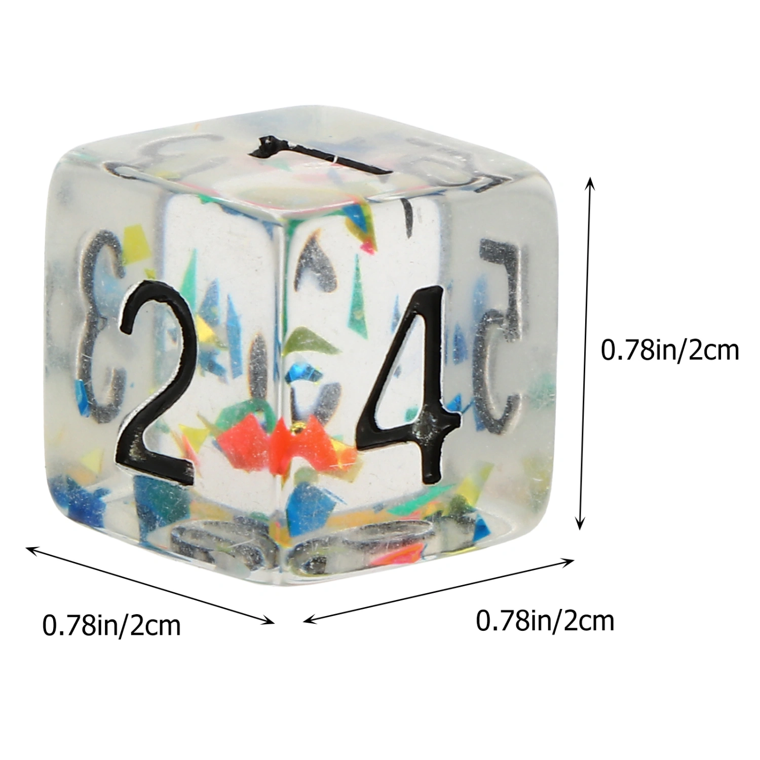 7pcs Acrylic Entertainment Dices Board Games Toys for Bar (Assorted Color)