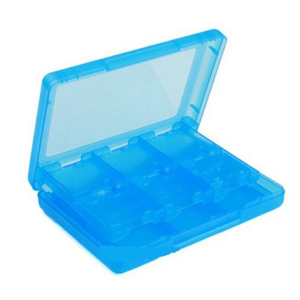 Generic 28-in-1 Game Cards Organizer Holder Case Box for DSi DS Lite 3DS (Blue)