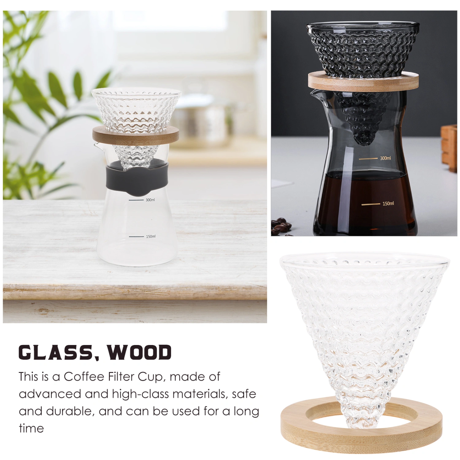 1 Set of Coffee Dripper Filter Cup Coffee Pot Filter Cup Coffee Drip Filter Coffee Filter Tool