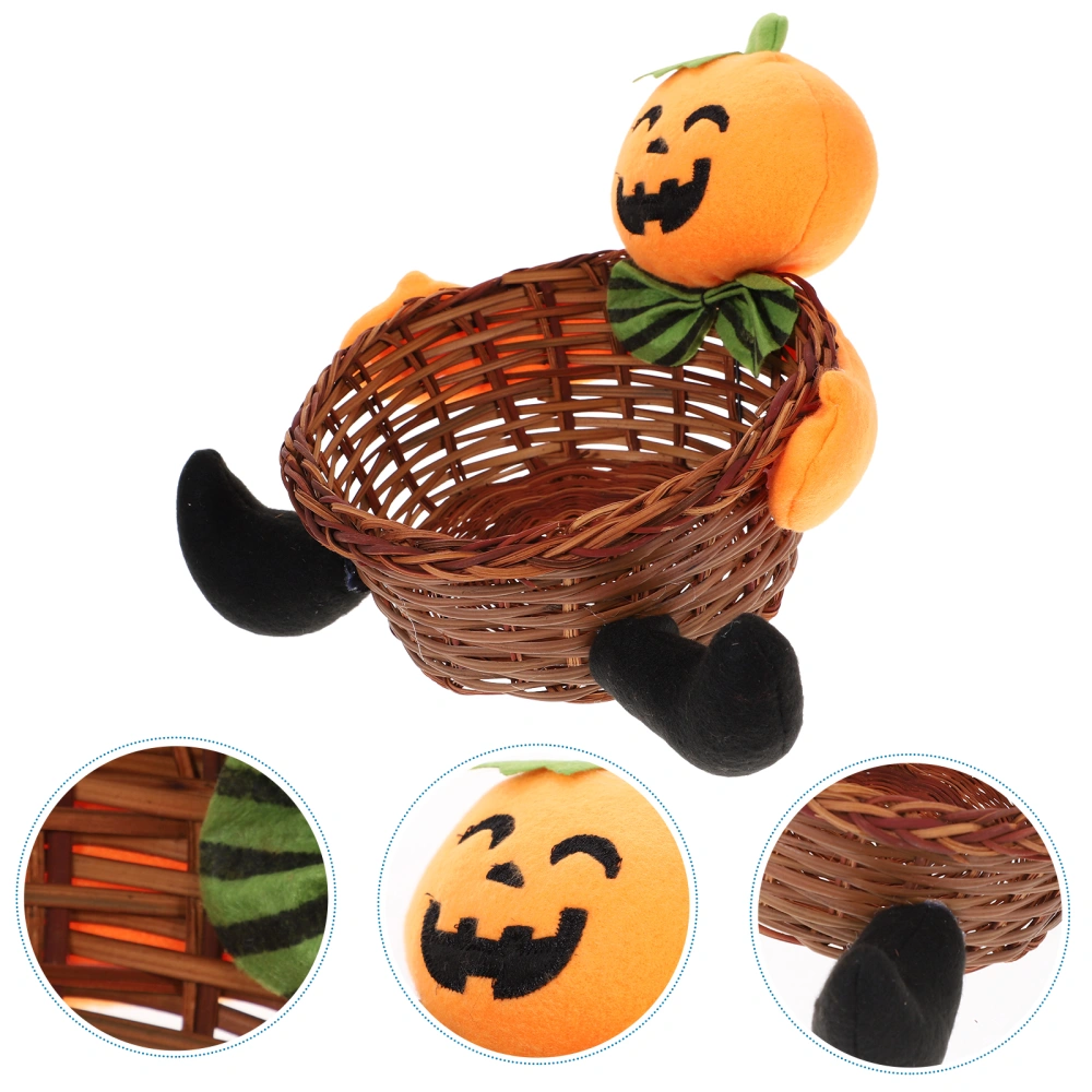 1Pc Halloween Candy Storage Basket Creative Portable Food Storage Basket for Party Festival Prom