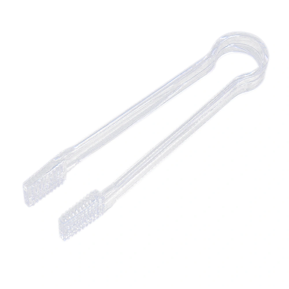 Transparent Acrylic Ice Tongs Serving Tongs Food Clip Bread Cake Salad Tongs for Home Party Bar