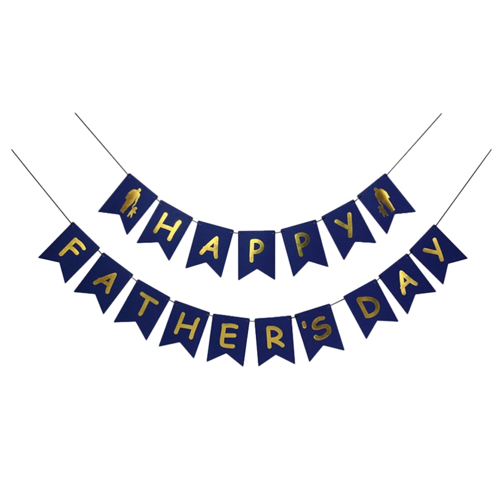 1 Set of Father's Day Banners Festival Banner Decorations Home Hanging Adornment