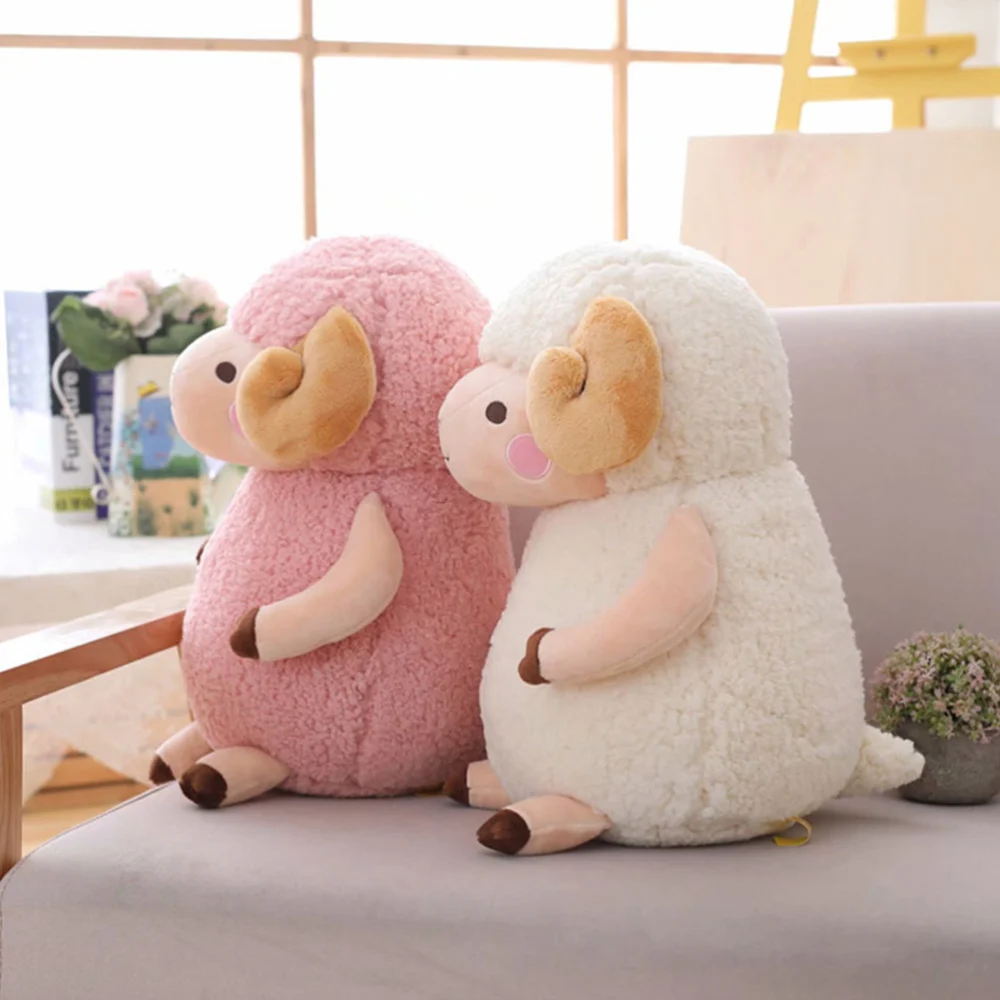 Plush Little Sheep Dolls Adorable Standing Little Sheep Plush Sheep Pillow Toys (30cm White)