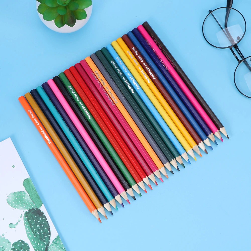 24 Pcs Colored Pencils Student Art Painting Pencils Learning Stationery Office Supplies