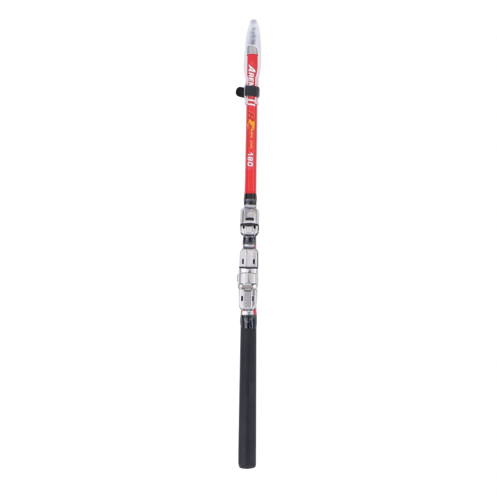 1pc Portable Sea Fishing Rod Soft-tailed Extension Rod Retractable Rod Lightweight Fishing Rod（Red 1.8M）