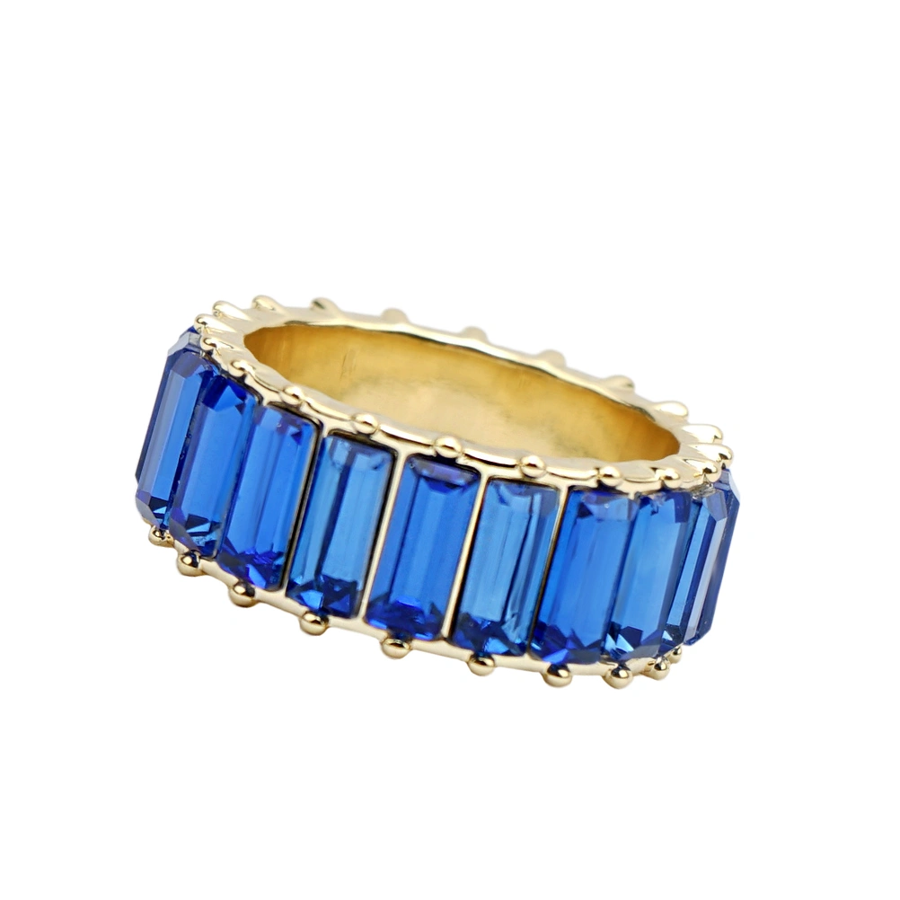 Rainbow Color Rings Elegnat Finger Rings Women Rings Finger Decoration Jewelry Rings Blue 7