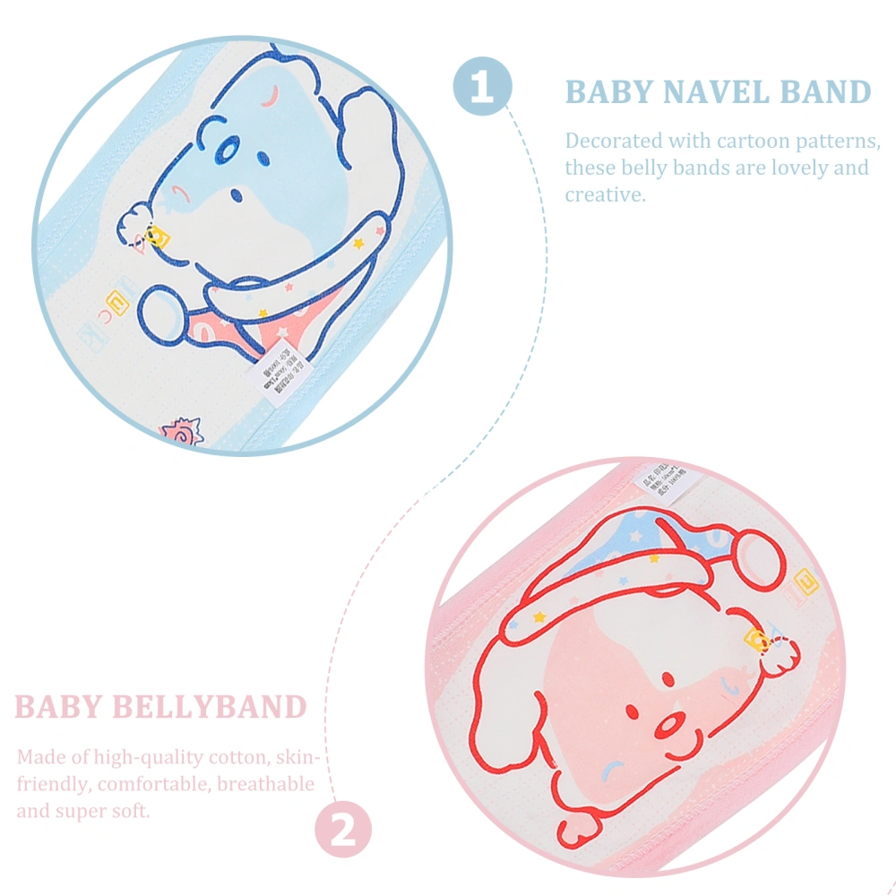 2Pcs Cotton Baby Belly Bands Comfortable Newborn Bellybands (Assorted Color)