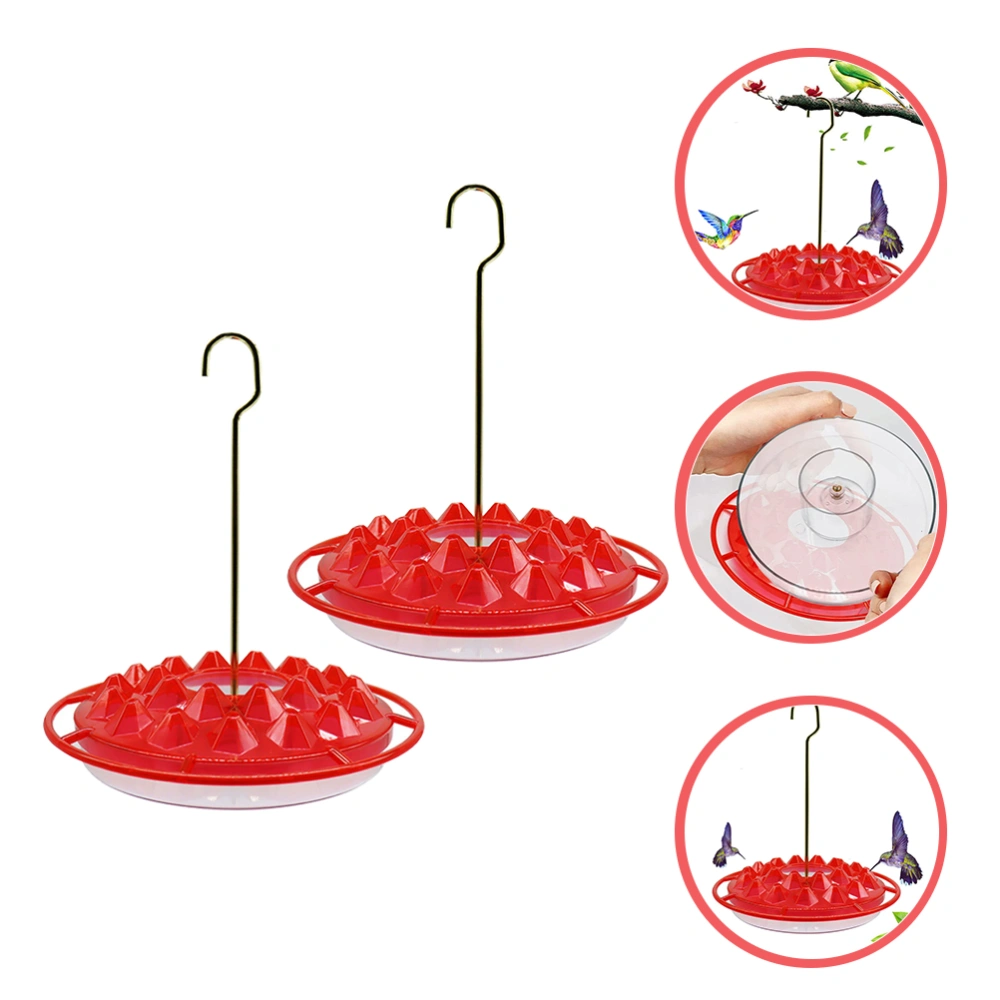 2pcs Round Hummingbird Feeders Outdoor Hanging Hummingbird Feeders Bird Feeders