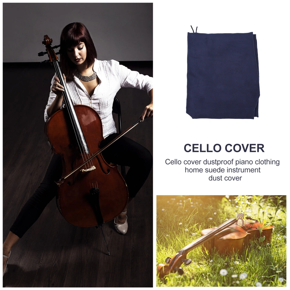 Cello Cover Dustproof Piano Clothing Home Suede Instrument Dustproof Cover