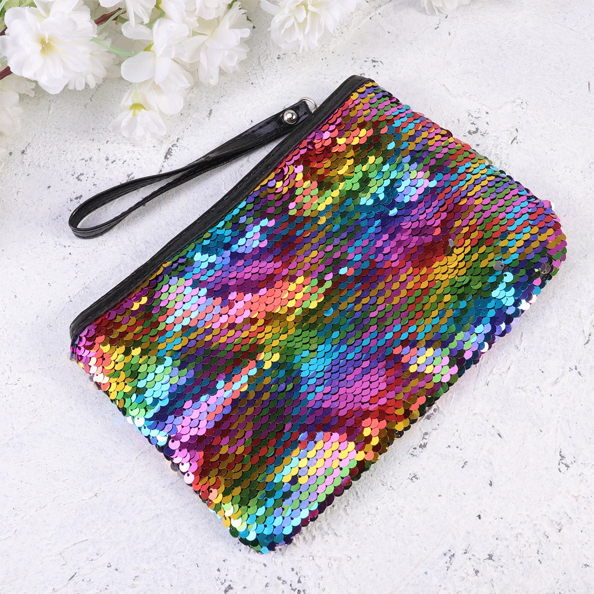 Color Changing Paillette Cosmetic Bag Change Clutch Handbag Fashion Cosmetic Storage Bag (Colorful Cosmetic Bag)