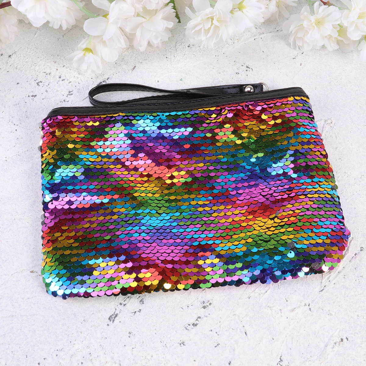 Color Changing Paillette Cosmetic Bag Change Clutch Handbag Fashion Cosmetic Storage Bag (Colorful Cosmetic Bag)