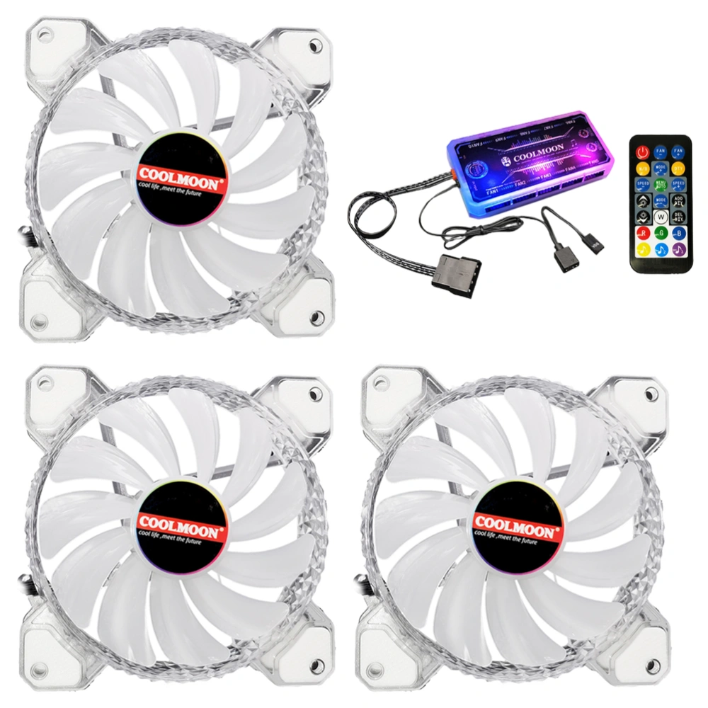 1 Set Mute Case Fan Desktop Computer Cooling Fan Lighting Fan LED Cooling Fan