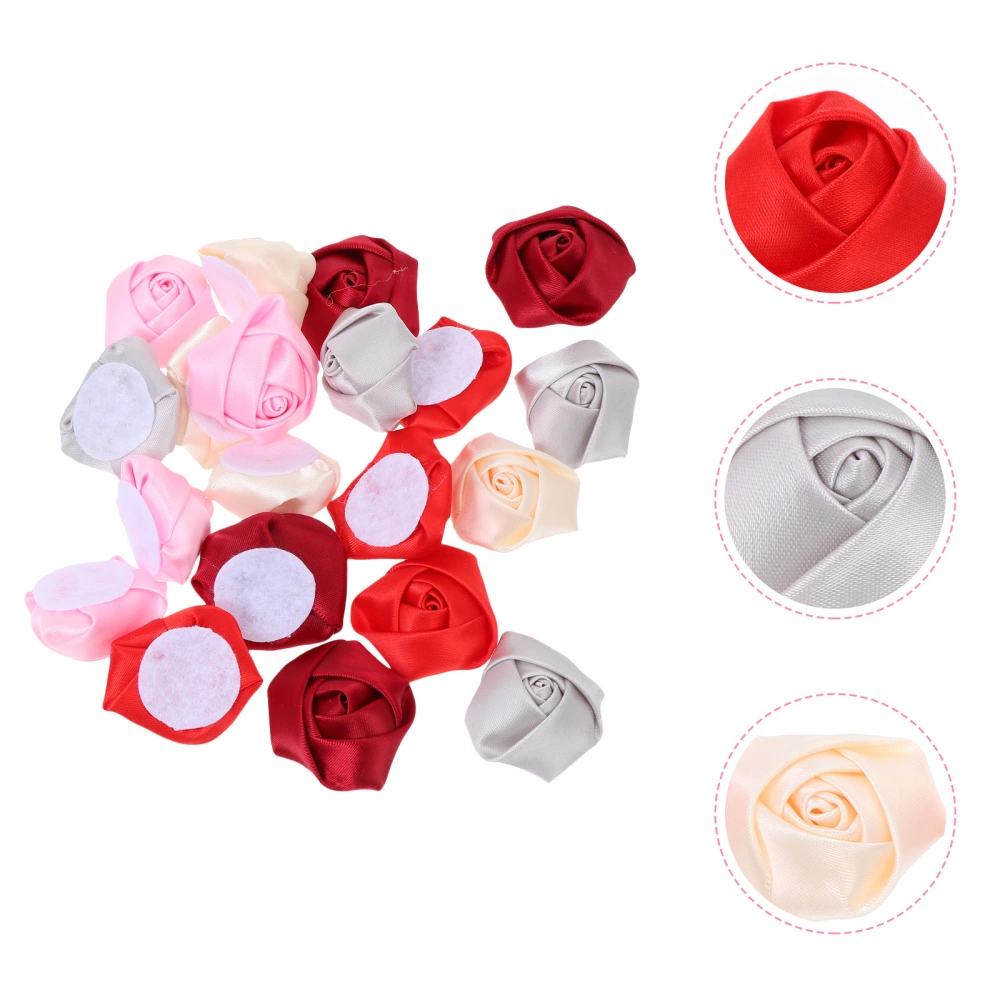 20pcs Cloth Rosebud DIY Handmade Hairpins Headbands Making Accessories