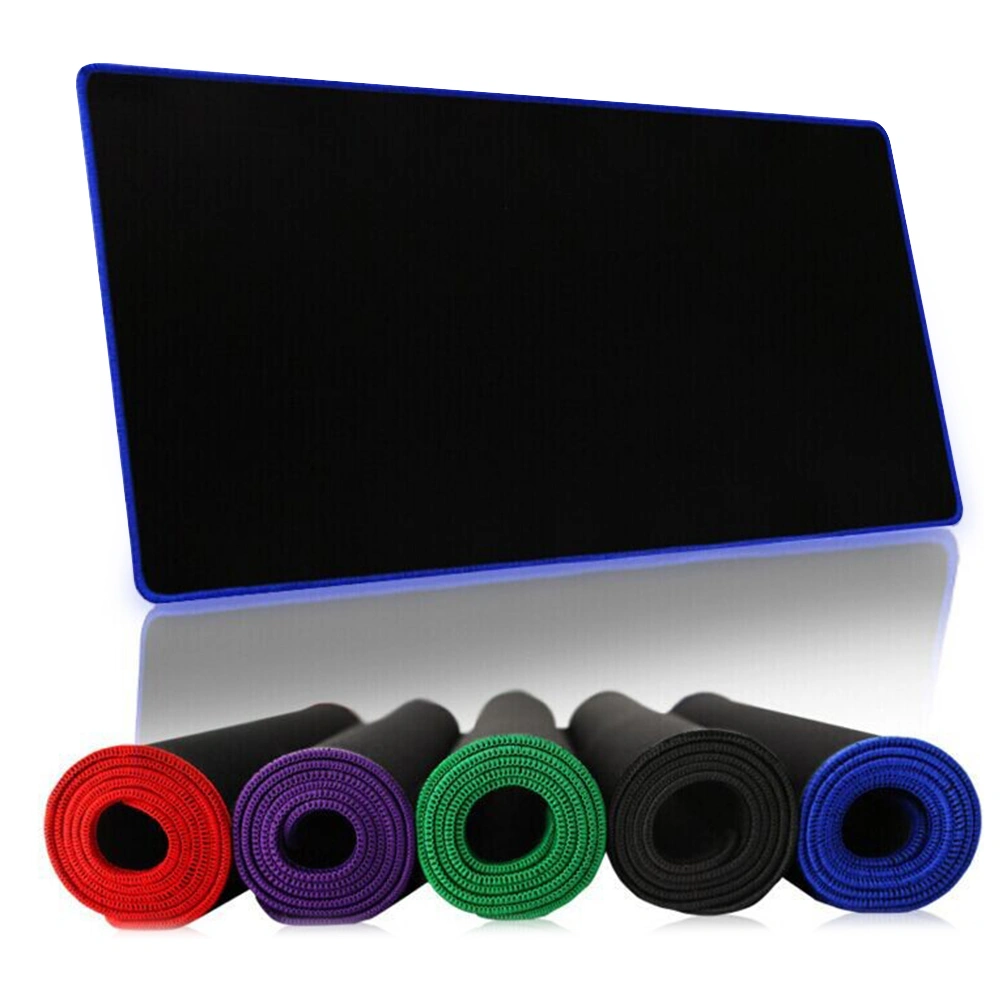 PC Laptop Large Gaming Mouse Mat Pad Keyboard Mat Pad Extended Pro Edition Anti-slip 300x600x2mm (Black with Blue Edge)