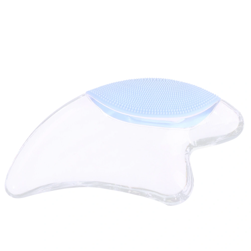 1Pc Crystal Gua Sha Plate Transparent Scraping Treatment Plate Therapy Plate Scraping Plate Scraping Bar(Sky-blue)