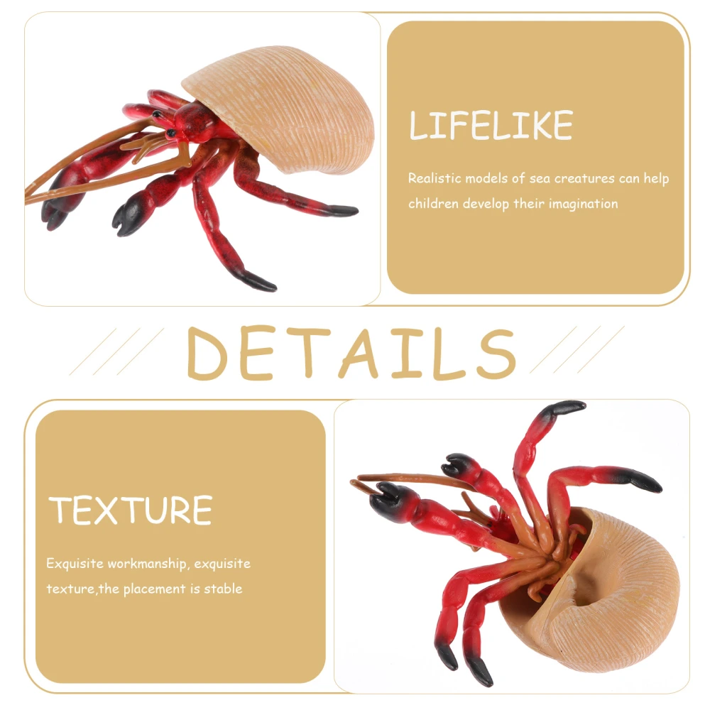 Simulated Hermit Crab Model Adornment Kids Hermit Crab Toy Kids Ornament