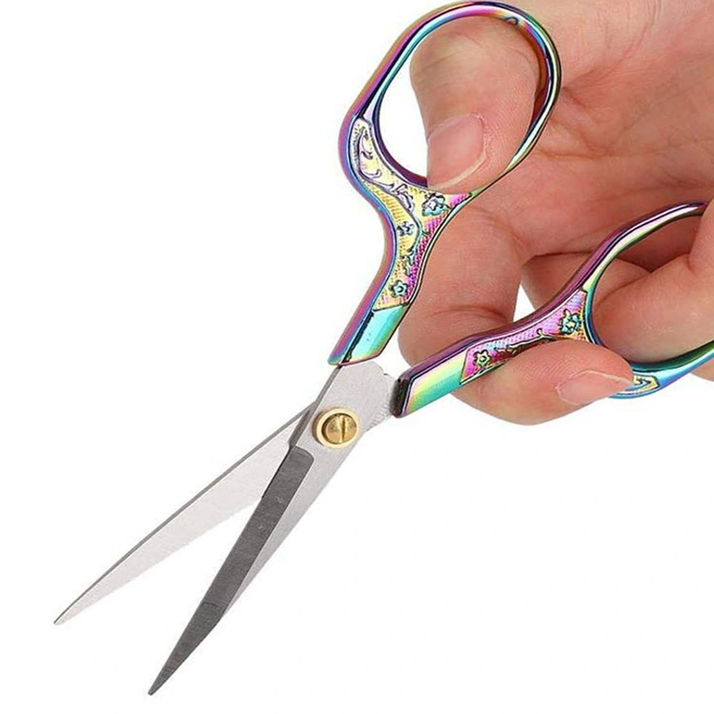 2Pcs Vintage Embroidery Scissors Craft Sewing Scissors Portable Scissors Household Scissors