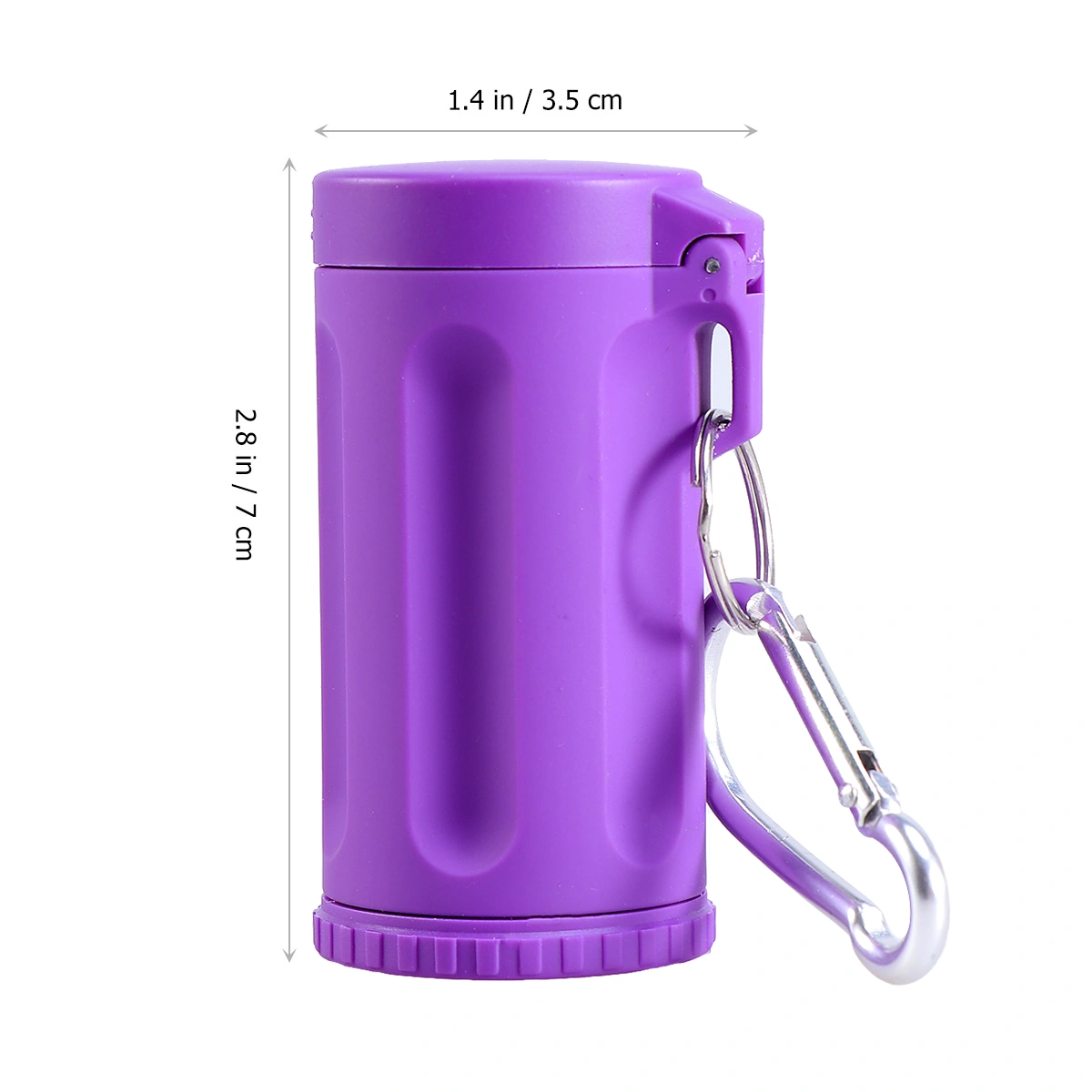 Portable Candy Color Mini Ashtray Outdoor Pocket Flame-retardant Ashtray with Lid Key Chain Accessories (Purple)