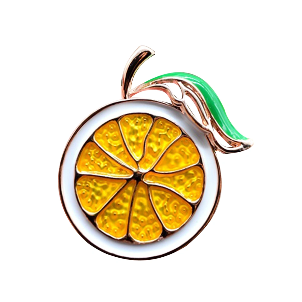 Brooch Stylish Delicate Lovely Pin Decorative Fruit Lemon Shape Broche for Female Girl