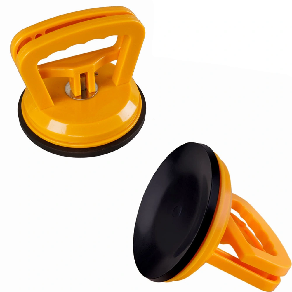 2pcs Suction Lifter Glass Tile Floor Tile Vacuum Lifter Single Jaw Suction Cup Lifting Tool for Daily Use (Orange)