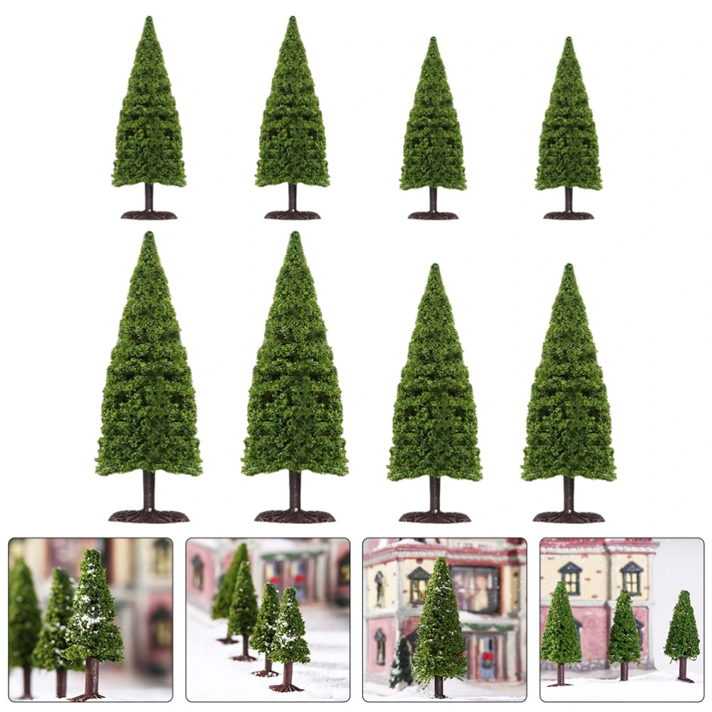 8pcs Micro Model Trees Miniature Trees for Woodland Scenery DIY Crafts Project