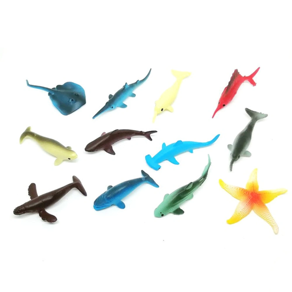 12pcs Ocean Animal Tropical Fish Figure Model Preschool Kids Educational Toys (Random Pattern)