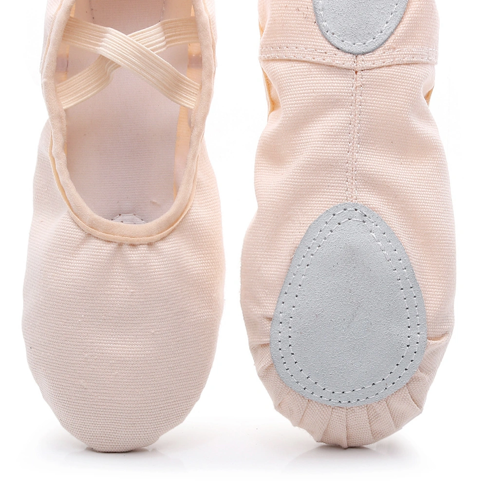 1 Pair of Lightweight Dancing Shoes Lace-free Yoga Shoes Sole Gym Shoes Ballet Shoes for Kids Adults Size 38
