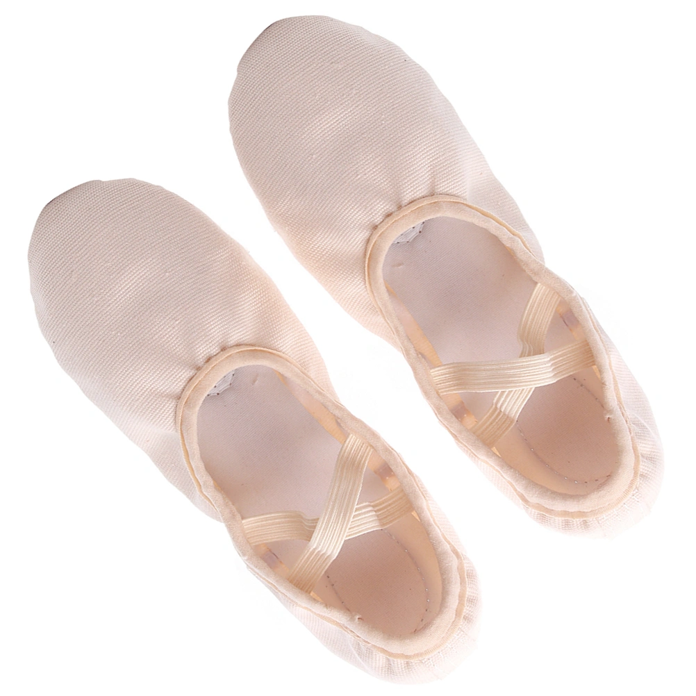 1 Pair of Lightweight Dancing Shoes Lace-free Yoga Shoes Sole Gym Shoes Ballet Shoes for Kids Adults Size 38