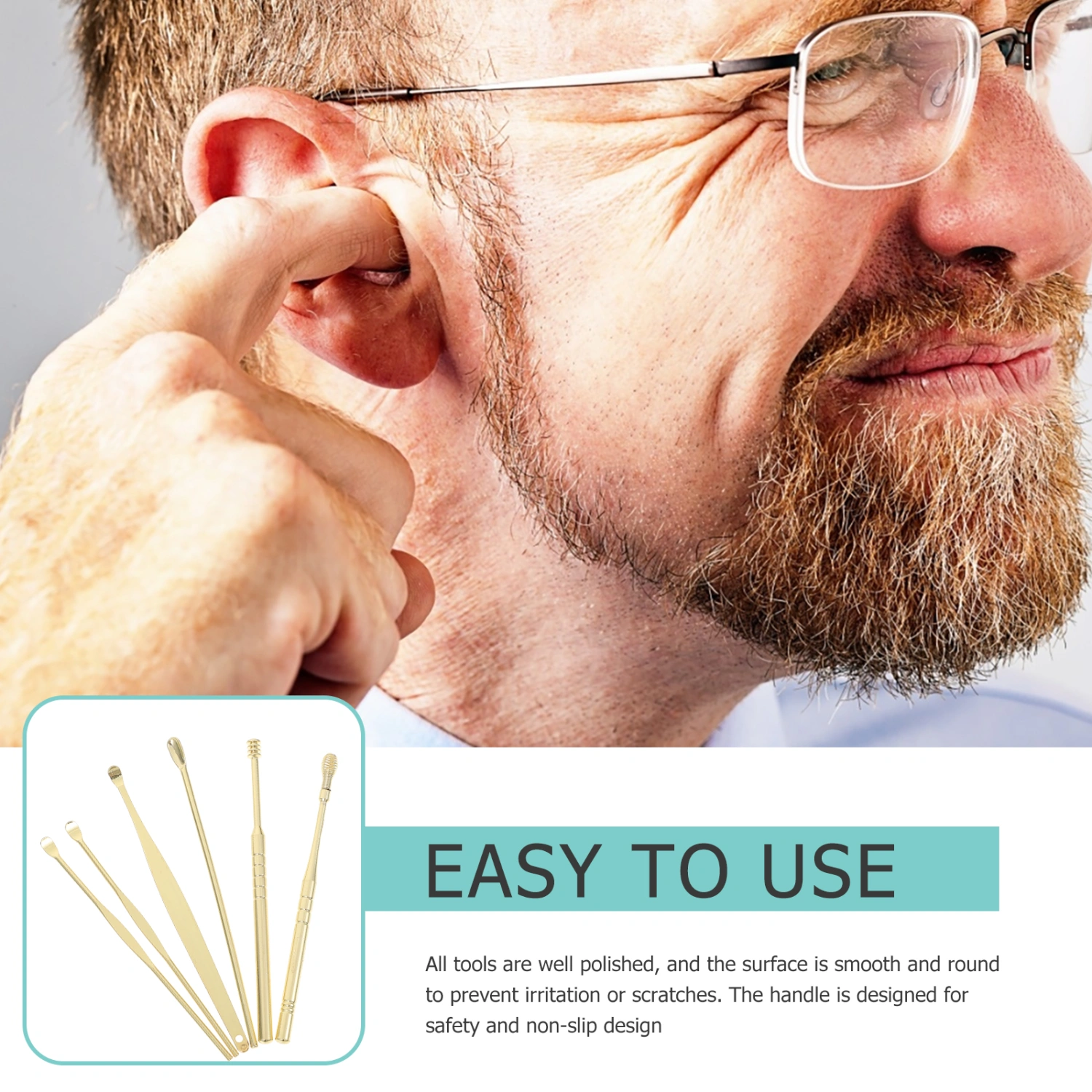 1 Set Stainless Steel Ear Pick Tools Cleaning Tools Ear Wax Cleaning Kit
