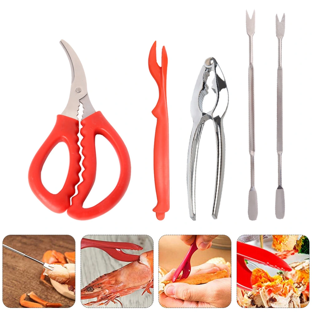 1 Set 8pcs Crab Eating Tools Seafood Eating Tools Supplies (Assorted Color)