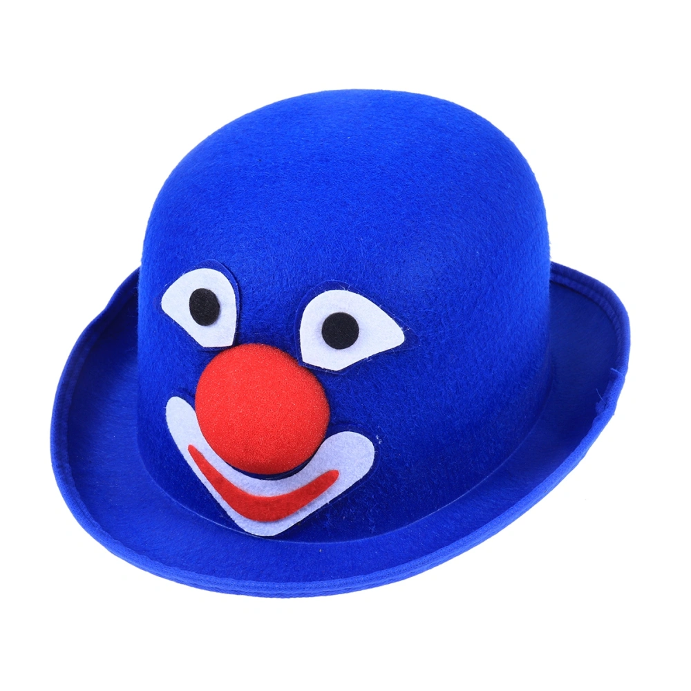 Clown Hats Funny Colored Costume Cosplay Party Stage Performance Dome Hats Headgear (Blue)