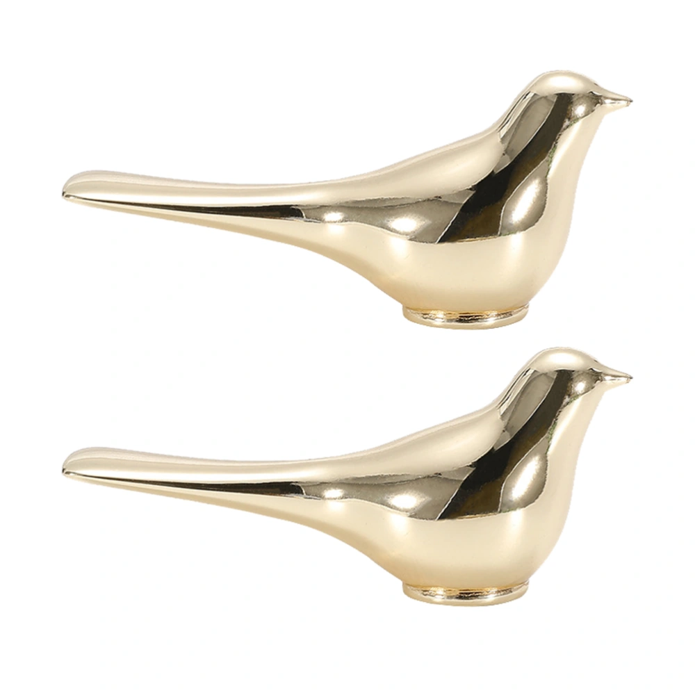 2PCS Light Luxury Cabinet Door Knob Delicate Small Bird Pull Handle (Golden)