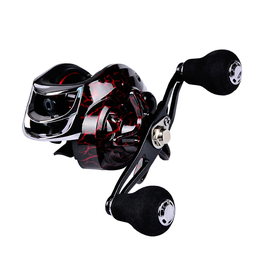 18+1 Ball Bearing Sea Fishing Wheel Gear Ratio 7:1:1 Fishing Raft Wheel Practical Fishing Line Reel for Fishing Use - Left Hand (Black Red)
