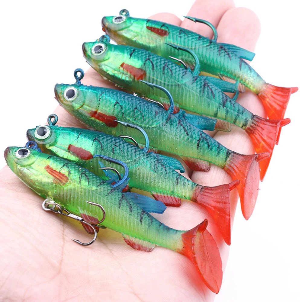 5pcs Colorful Simulation Fishing Grub Fishing Lures Fishing Baits for Fishing