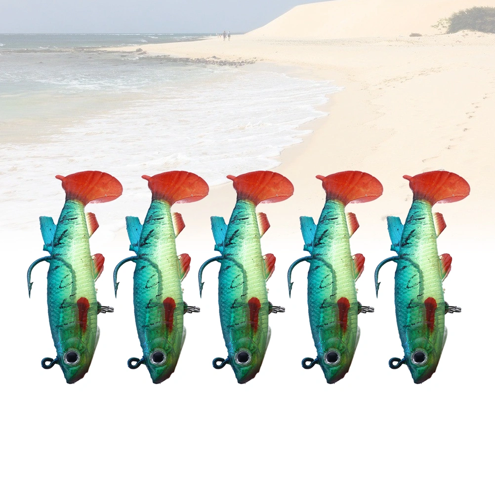 5pcs Colorful Simulation Fishing Grub Fishing Lures Fishing Baits for Fishing