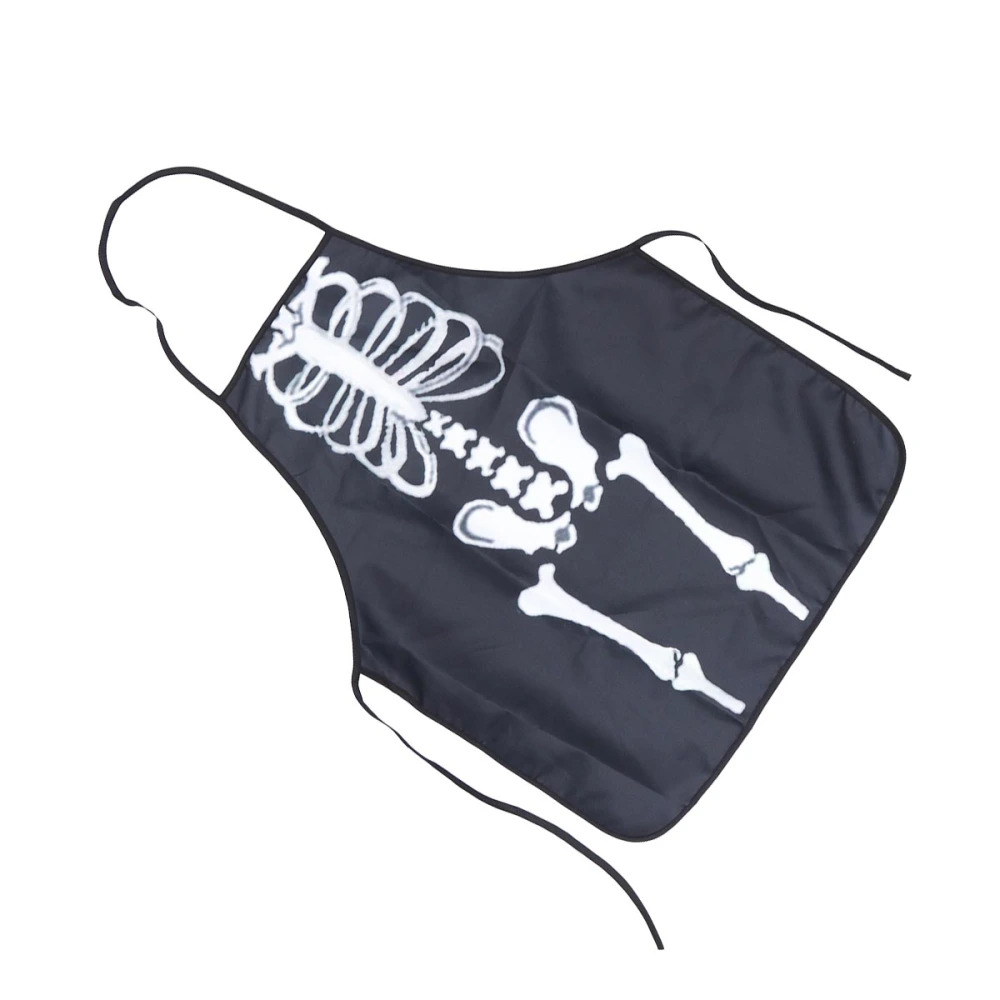 Halloween Scary Skeleton Apron Chef Kitchen Cook Apron for Adult Costume Party (Type 6)