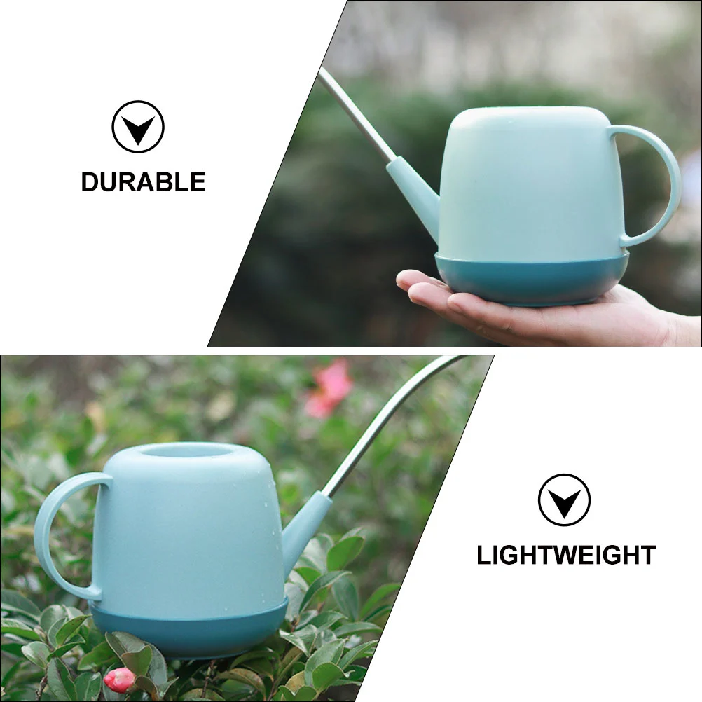 1Pc 1L Watering Can Gardening Kettle Planting Water Can Indoor Watering Pot Blue